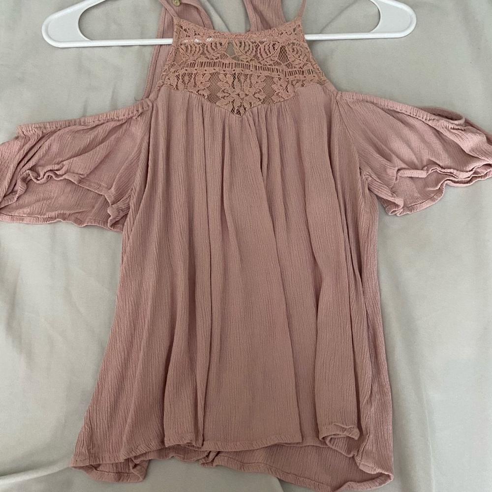 Off the shoulder pink tank tillys